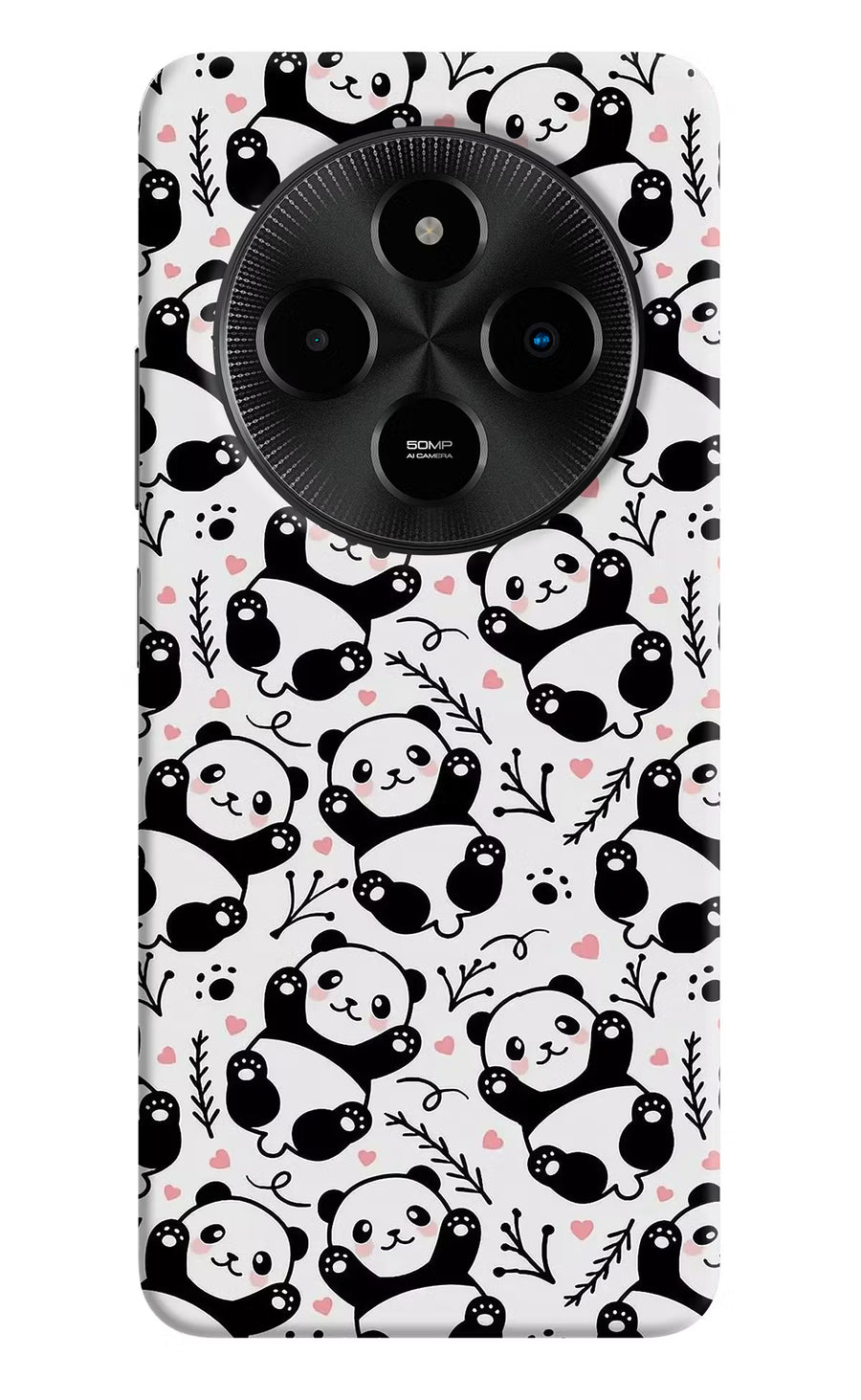 Cute Panda Poco M7 5G Back Cover, Hard case