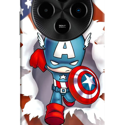 Captain America Poco M7 5G Hard Case Back Cover by Casekaro