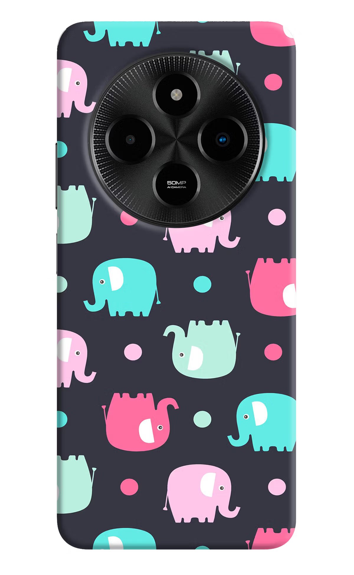Elephants Poco M7 5G Hard Case Back Cover by Casekaro