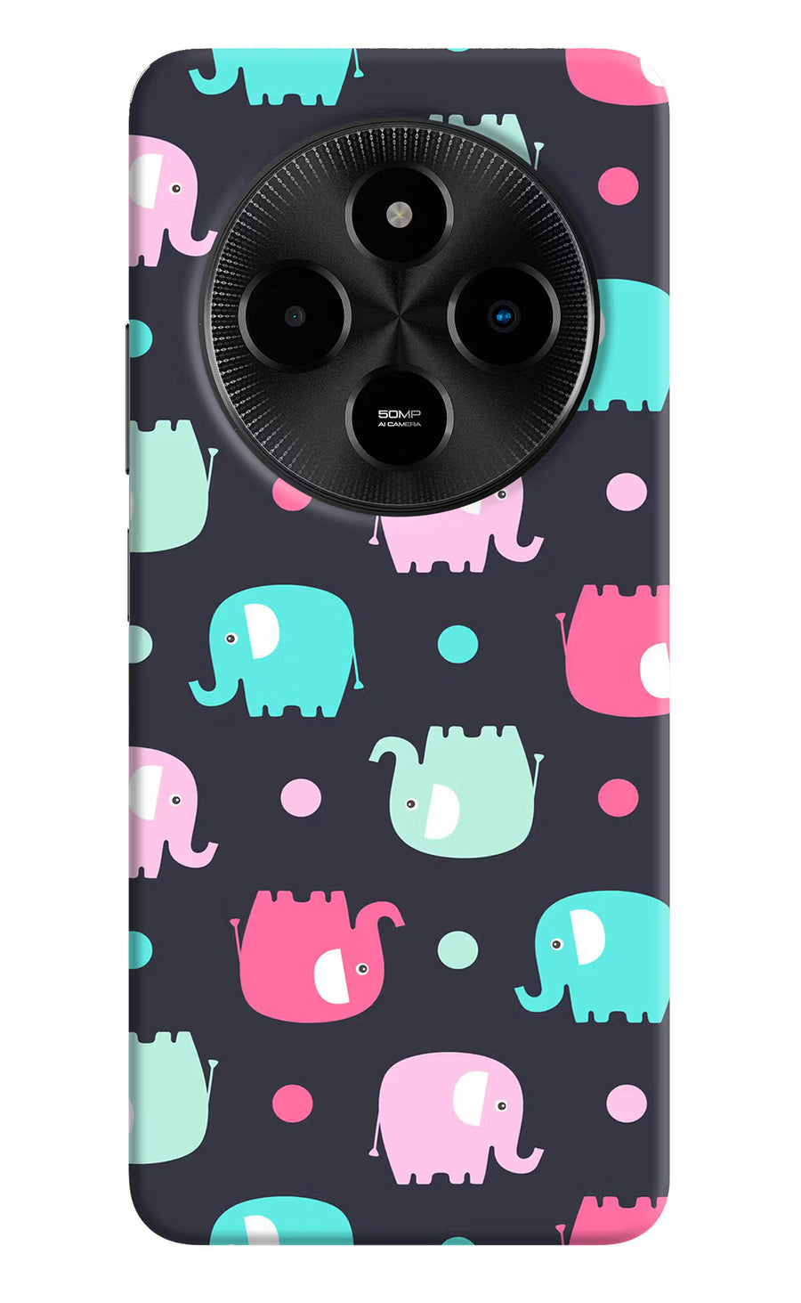 Elephants Poco M7 5G Back Cover, Hard case