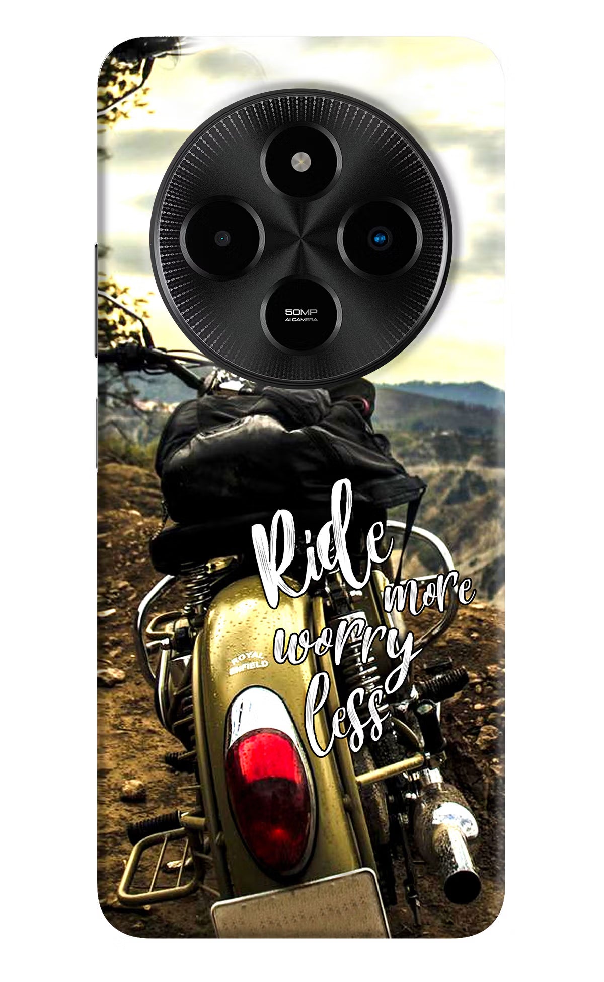 Ride More Worry Less Poco M7 5G Hard Case Back Cover by Casekaro