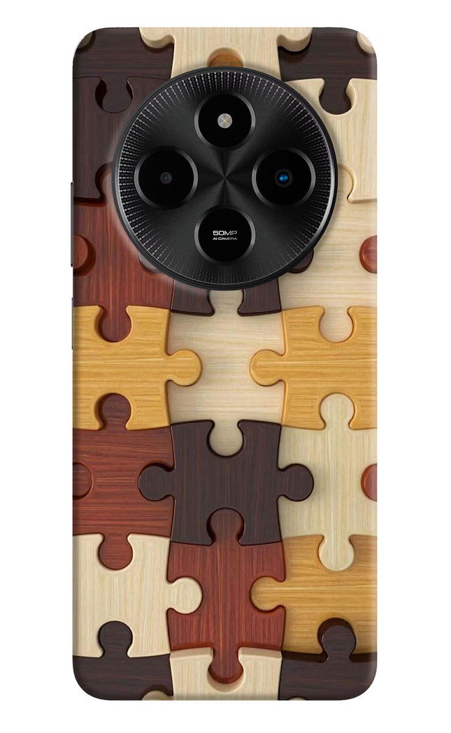 Wooden Puzzle Poco M7 5G Hard Case Back Cover by Casekaro