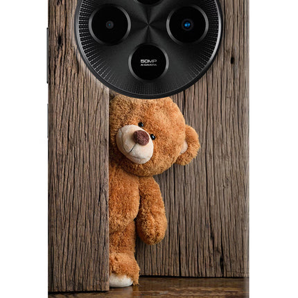 Teddy Wooden Poco M7 5G Hard Case Back Cover by Casekaro
