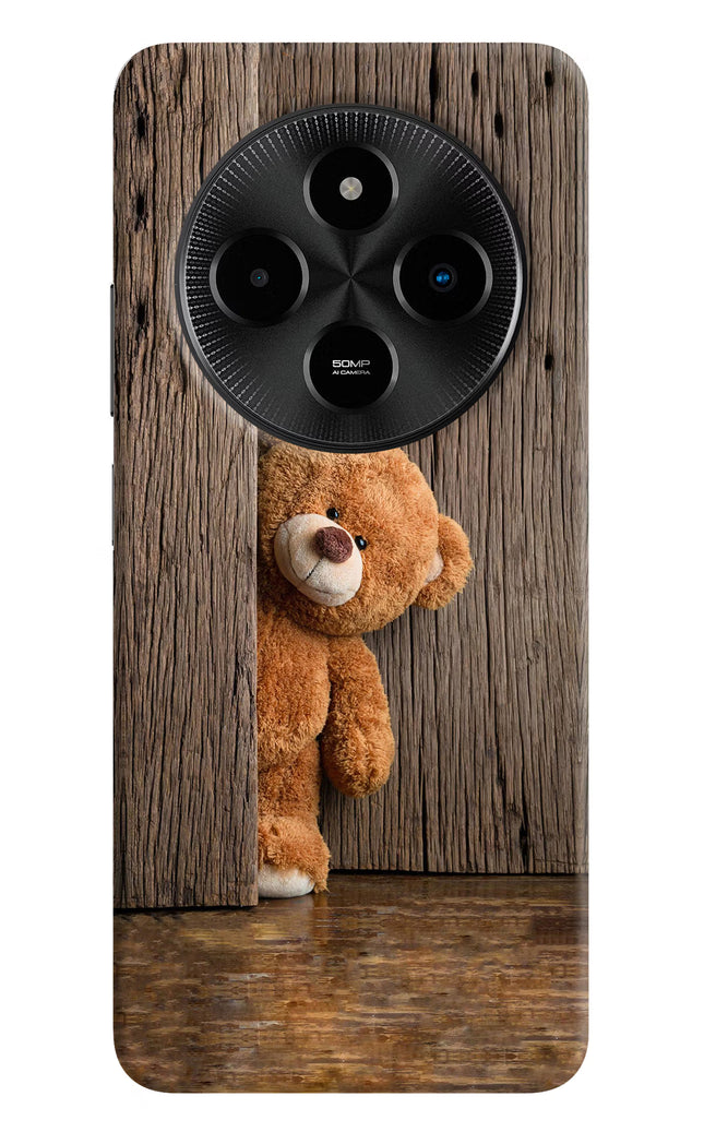Teddy Wooden Poco M7 5G Hard Case Back Cover by Casekaro