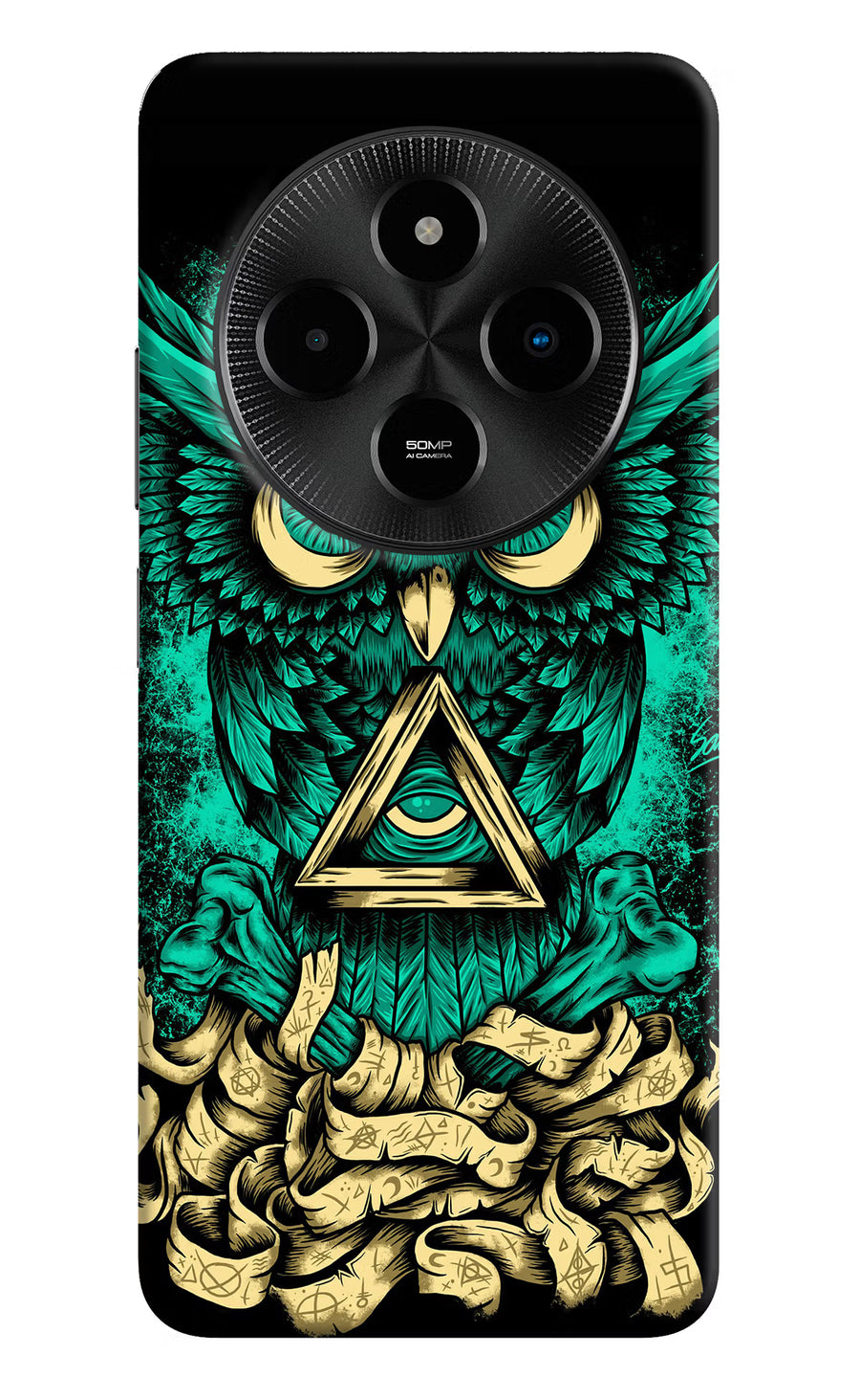 Green Owl Poco M7 5G Back Cover, Hard case