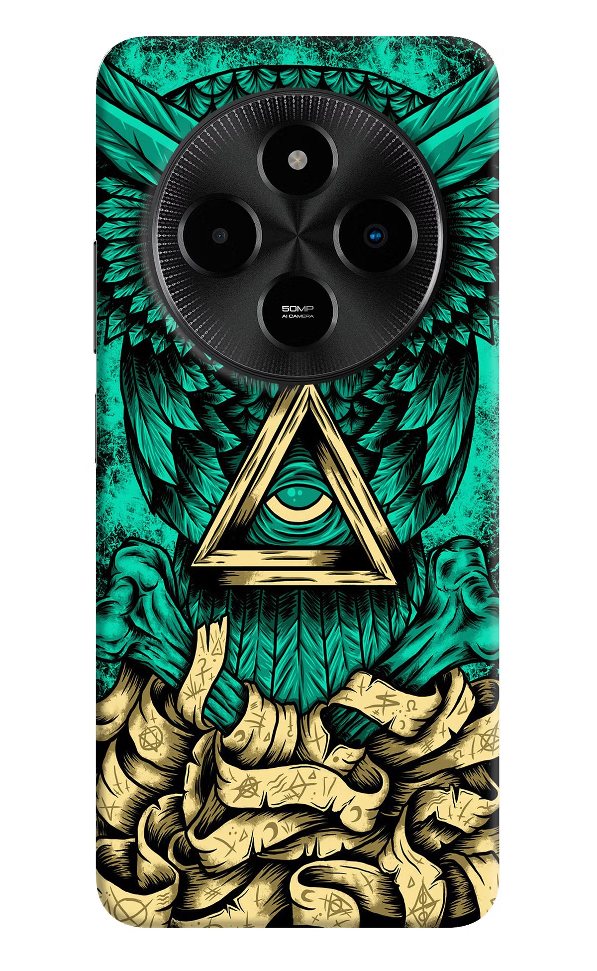 Green Owl Poco M7 5G Hard Case Back Cover by Casekaro