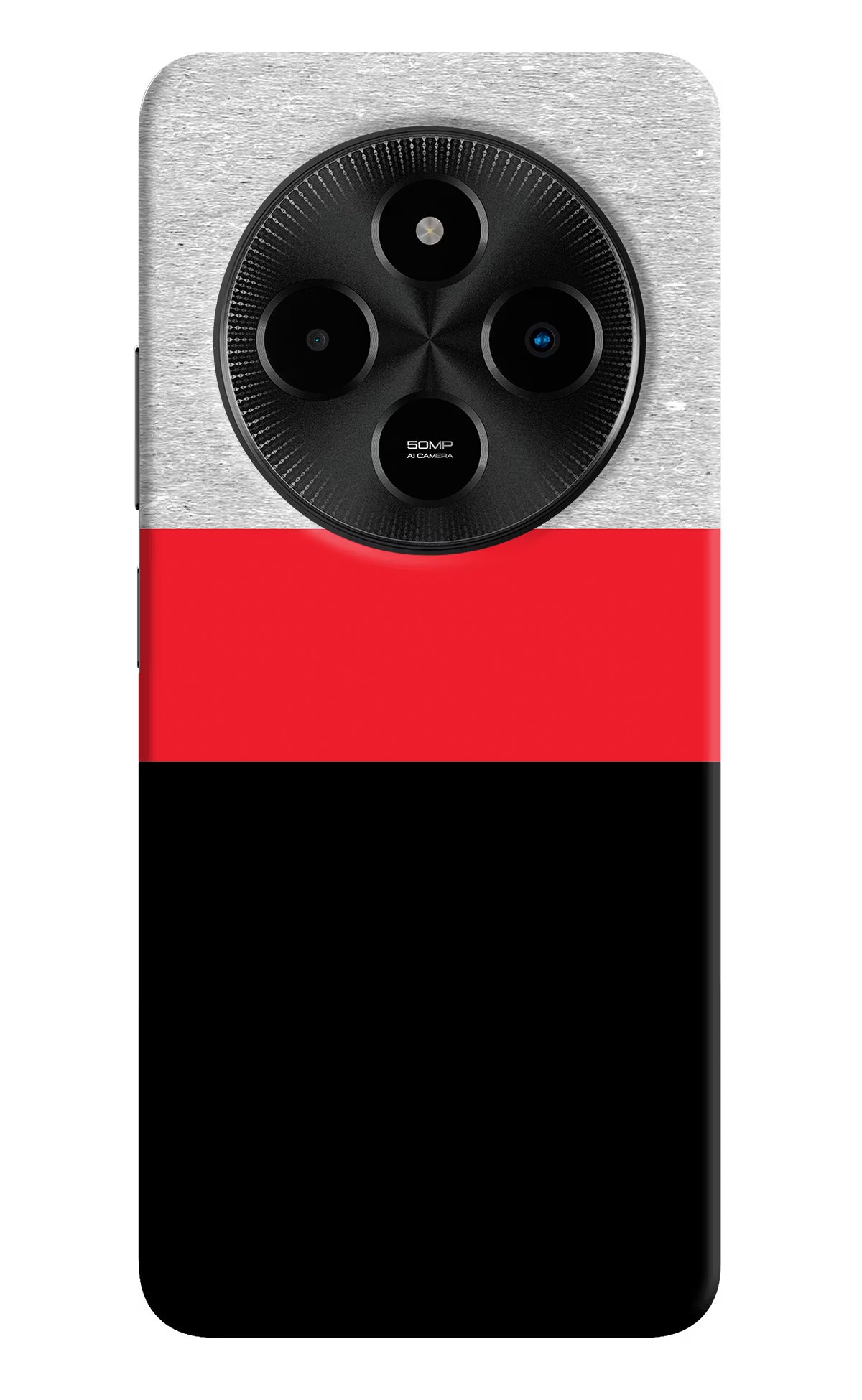 Tri Color Pattern Poco M7 5G Hard Case Back Cover by Casekaro