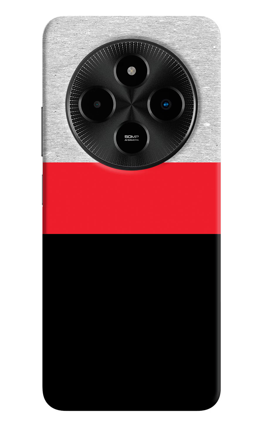 Tri Color Pattern Poco M7 5G Back Cover, Hard case