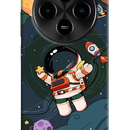 Cartoon Astronaut Poco M7 5G Hard Case Back Cover by Casekaro