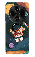 Cartoon Astronaut Poco M7 5G Hard Case Back Cover by Casekaro