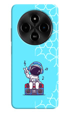Cute Astronaut Chilling Poco M7 5G Hard Case Back Cover by Casekaro
