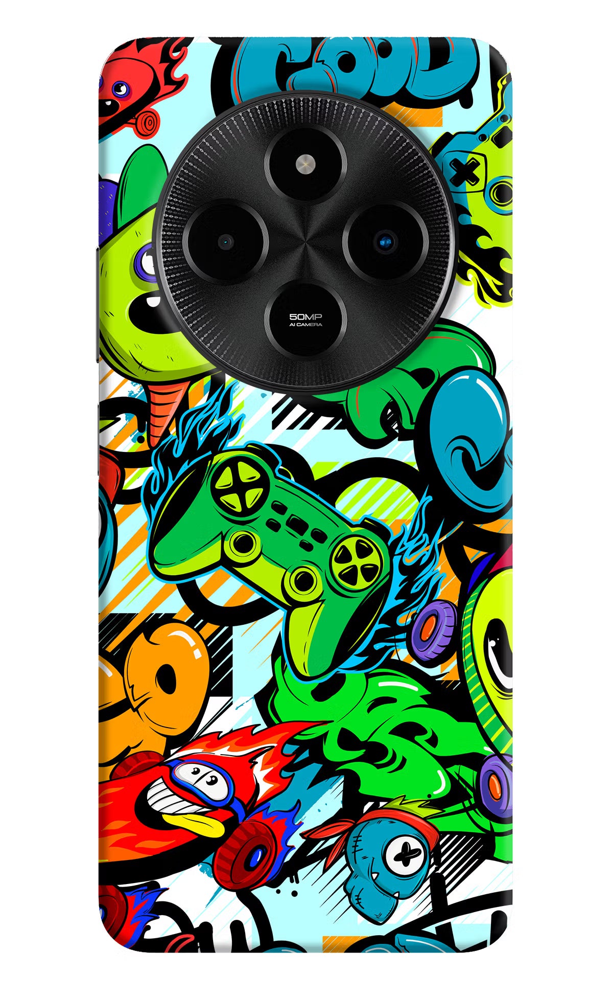 Game Doodle Poco M7 5G Hard Case Back Cover by Casekaro