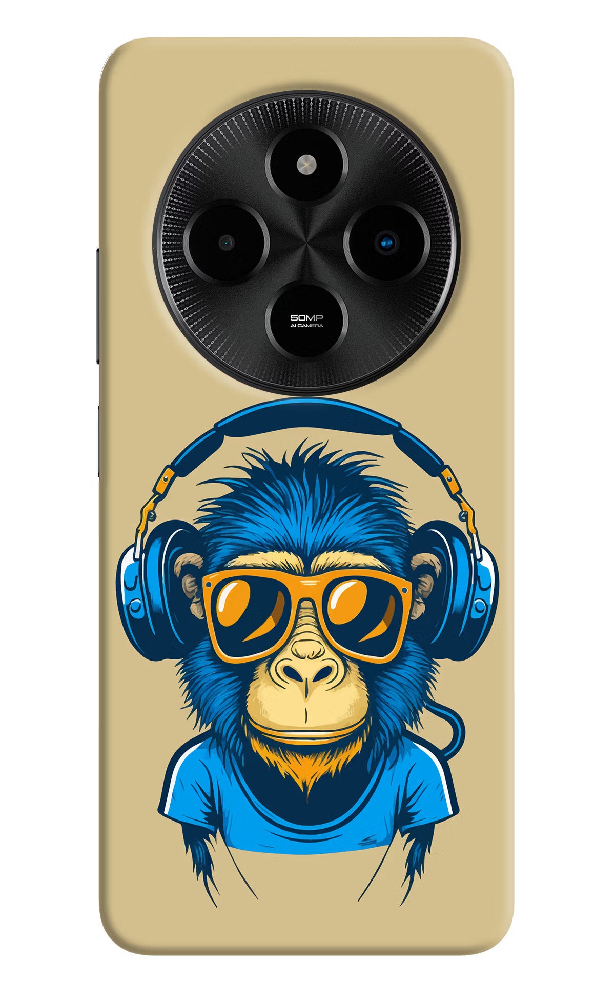 Monkey Headphone Poco M7 5G Hard Case Back Cover by Casekaro