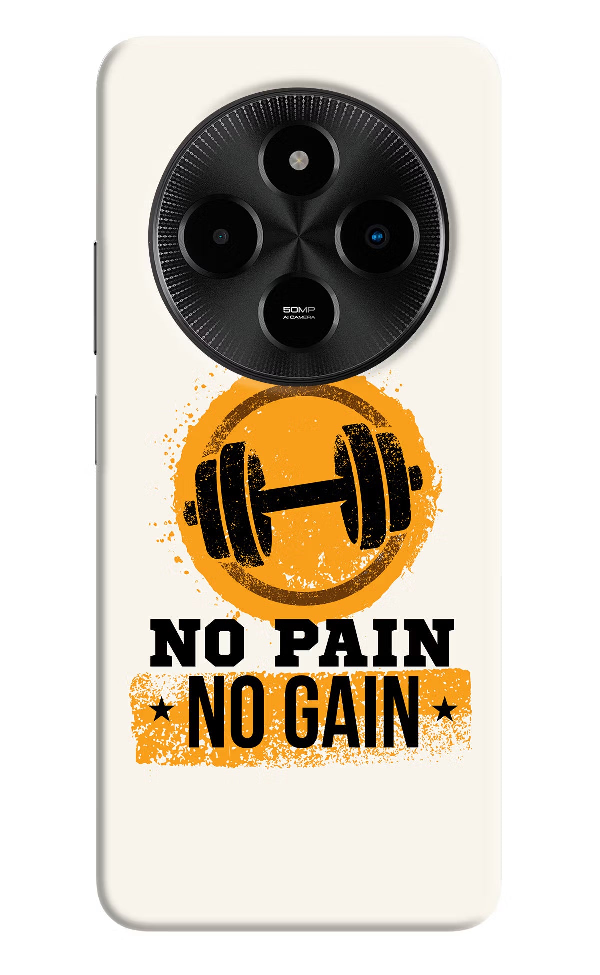 No Pain No Gain Poco M7 5G Hard Case Back Cover by Casekaro
