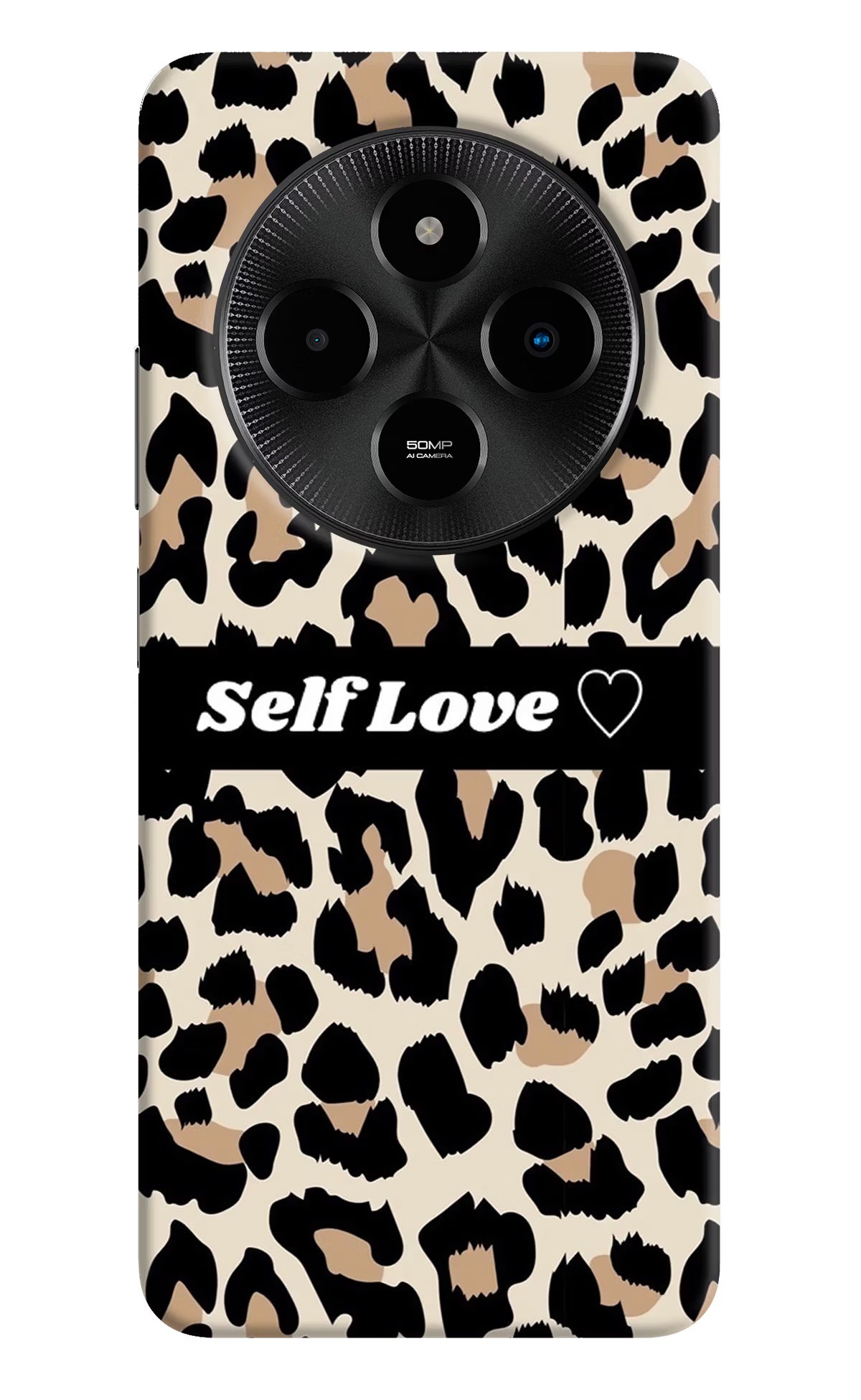 Leopard Print Self Love Poco M7 5G Hard Case Back Cover by Casekaro