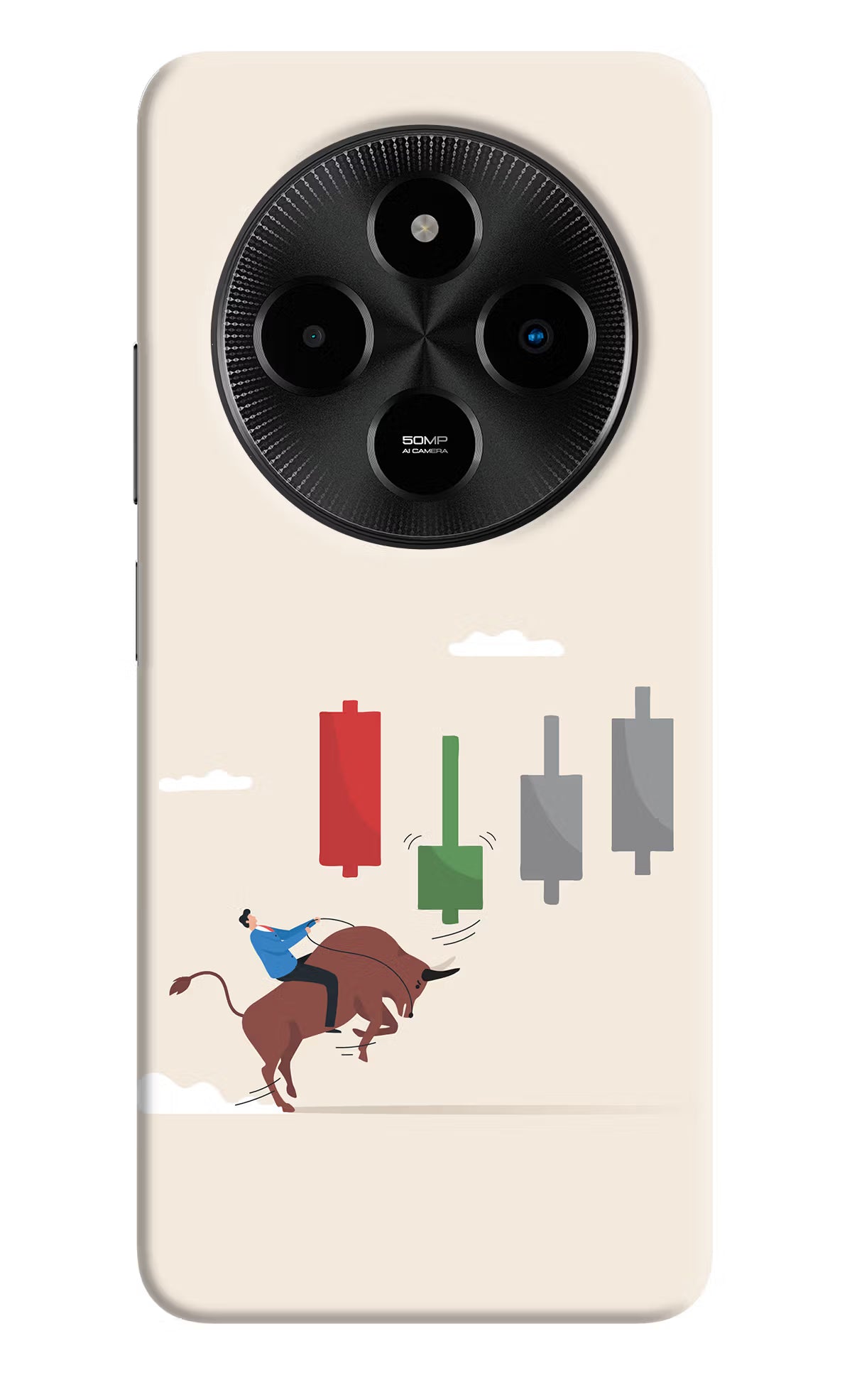 Bull Trading Momentum Poco M7 5G Hard Case Back Cover by Casekaro