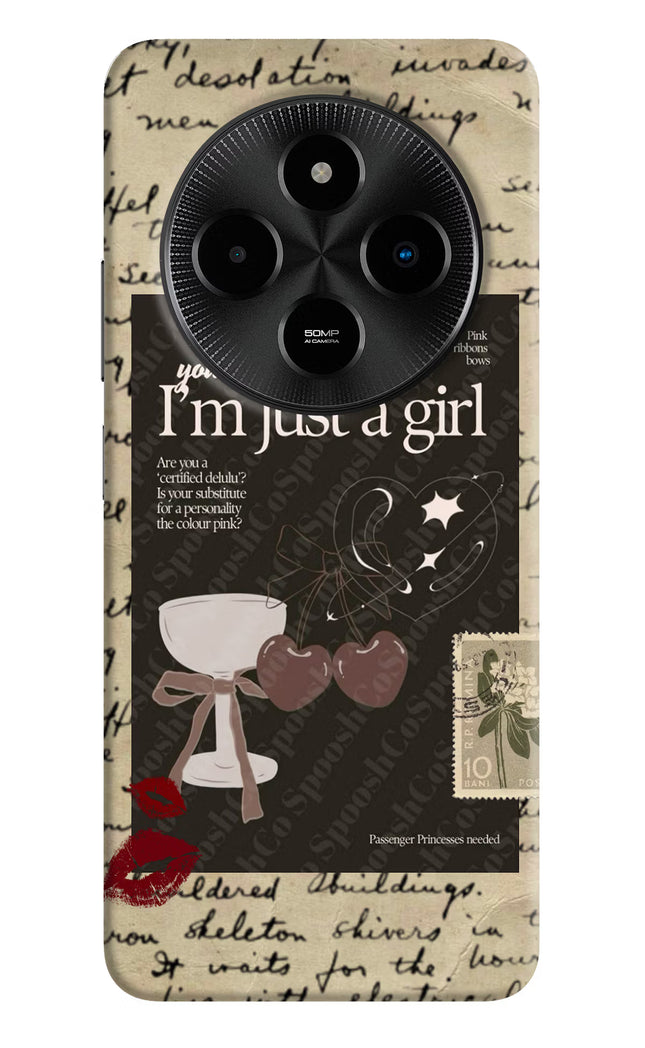 I am just a girl Poco M7 5G Hard Case Back Cover by Casekaro