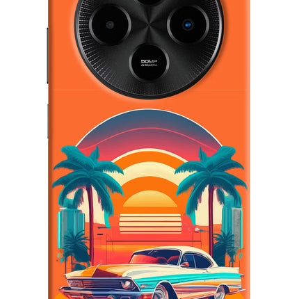 Palm Drive 80s Poco M7 5G Hard Case Back Cover by Casekaro