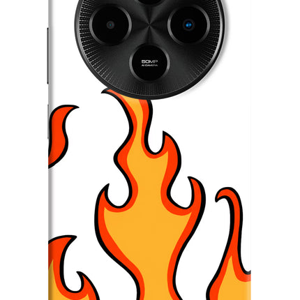 Fired Up – White Poco M7 5G Hard Case Back Cover by Casekaro