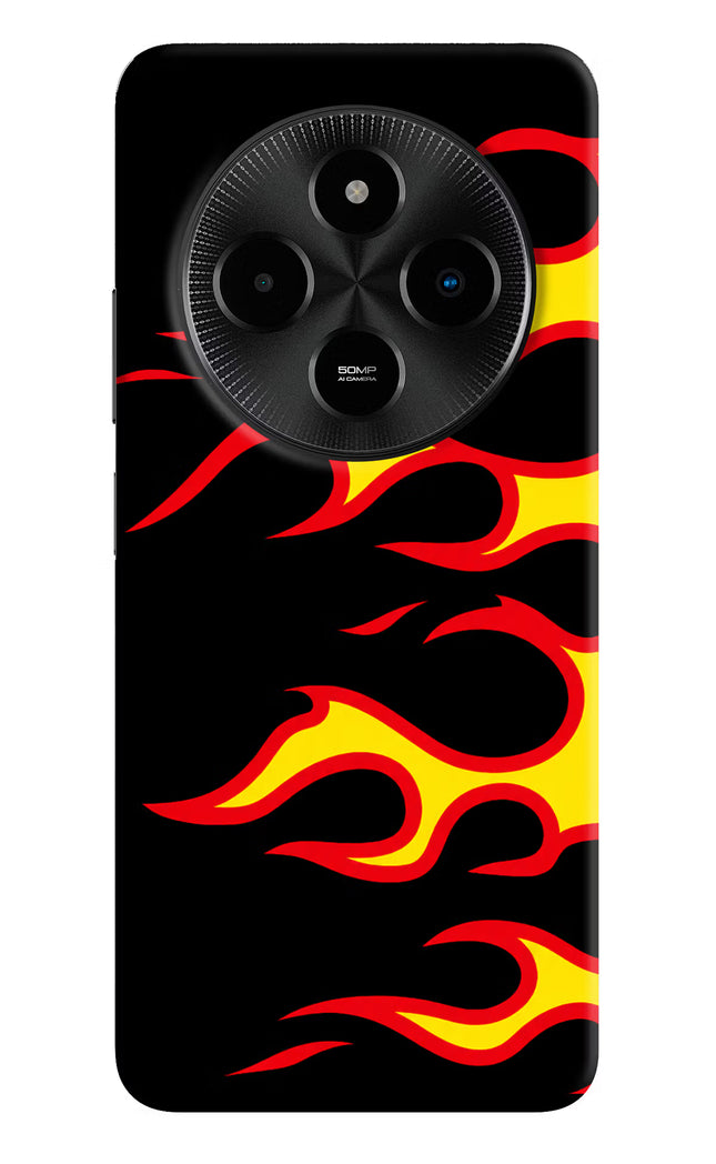 Side Sweep Flames Poco M7 5G Hard Case Back Cover by Casekaro