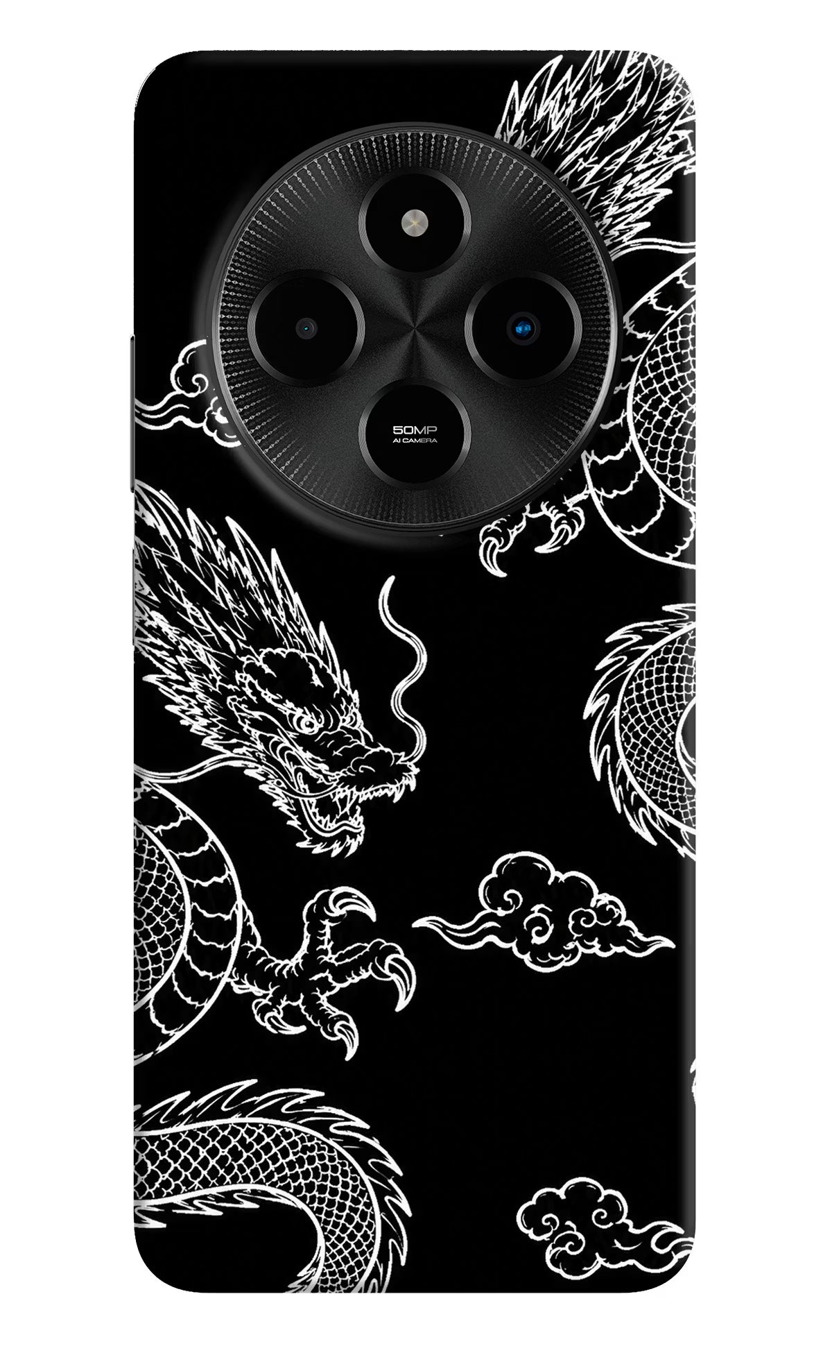 Twin Dragons Poco M7 5G Hard Case Back Cover by Casekaro