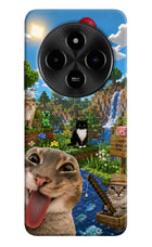 Minecraft Cat Chaos Poco M7 5G Hard Case Back Cover by Casekaro