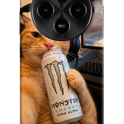 Gamer Cat Energy Poco M7 5G Hard Case Back Cover by Casekaro