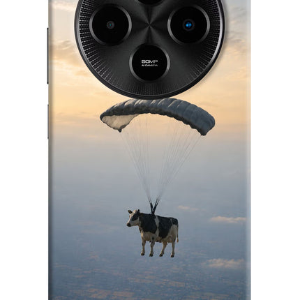 Skydiving Cow Poco M7 5G Hard Case Back Cover by Casekaro