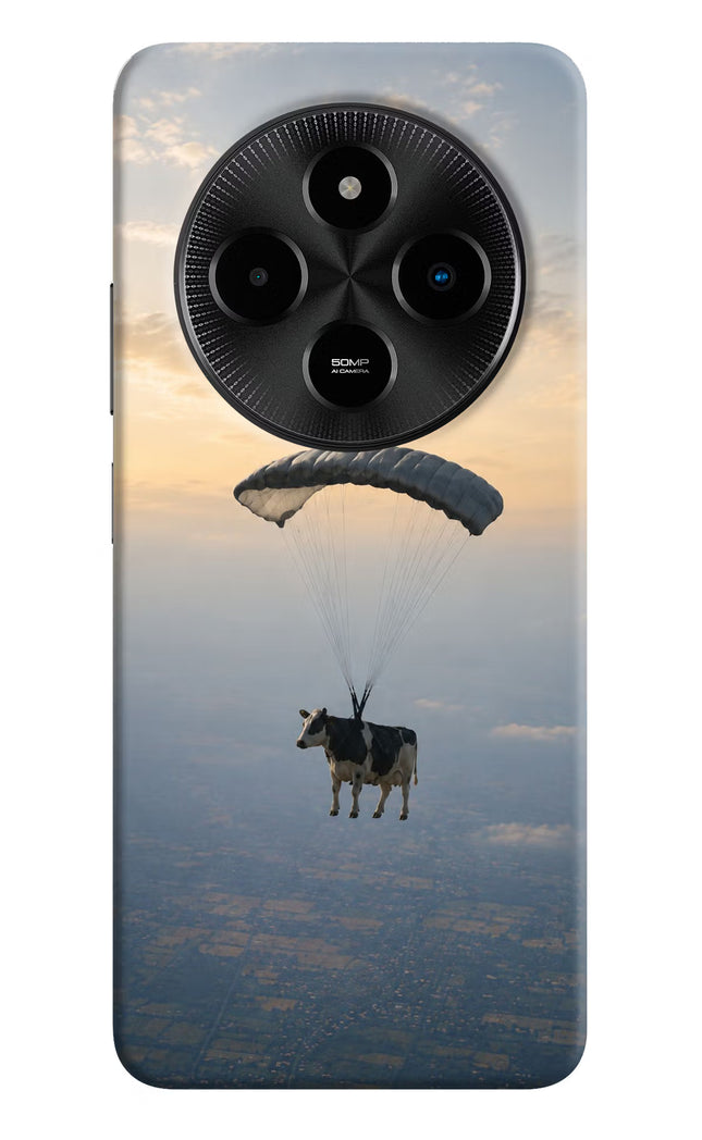 Skydiving Cow Poco M7 5G Hard Case Back Cover by Casekaro