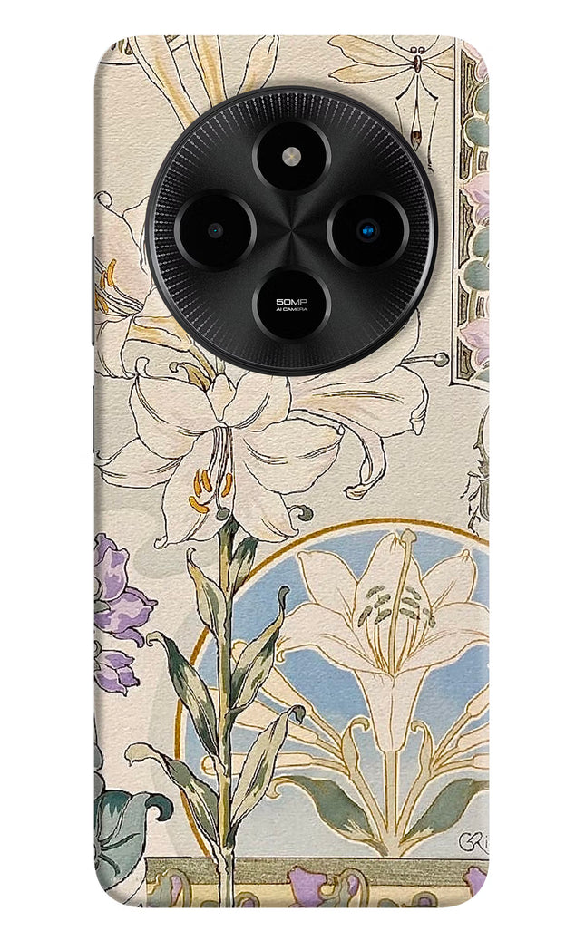 White Lily Poco M7 5G Hard Case Back Cover by Casekaro