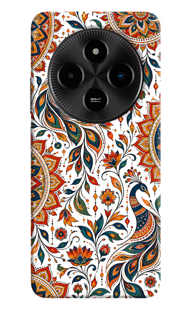 White Mayura Poco M7 5G Hard Case Back Cover by Casekaro
