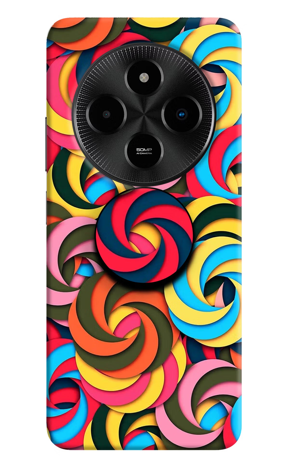 Spiral Pattern Poco M7 5G Pop Case