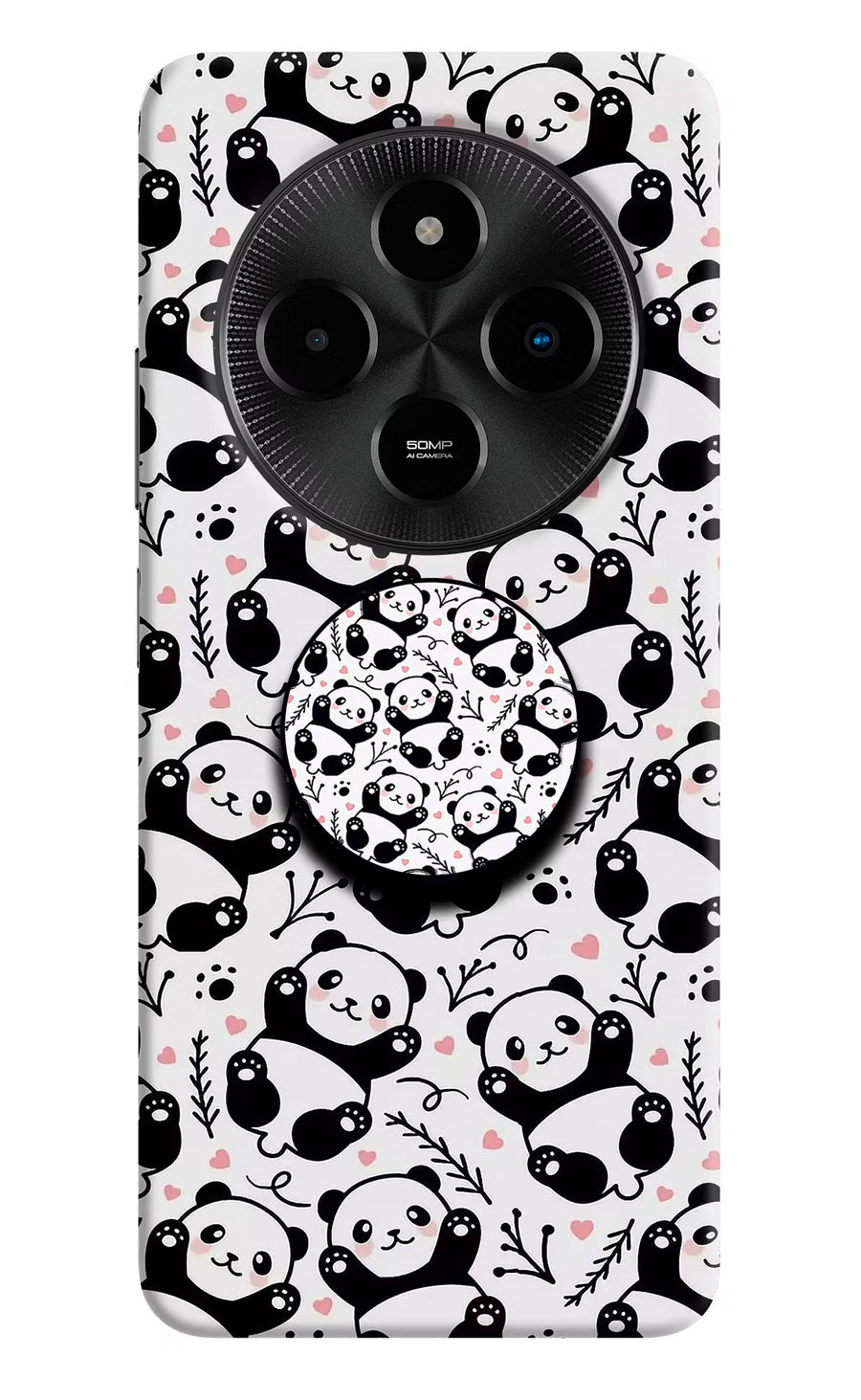 Cute Panda Poco M7 5G Pop Case, Hard case