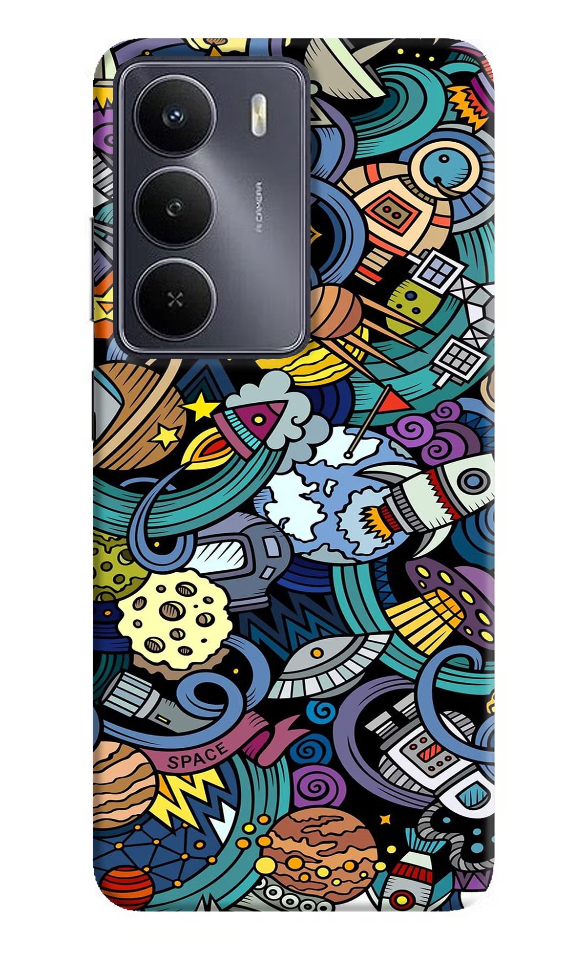 Space Abstract Realme Narzo 80 Lite 5G Hard Case Back Cover by Casekaro