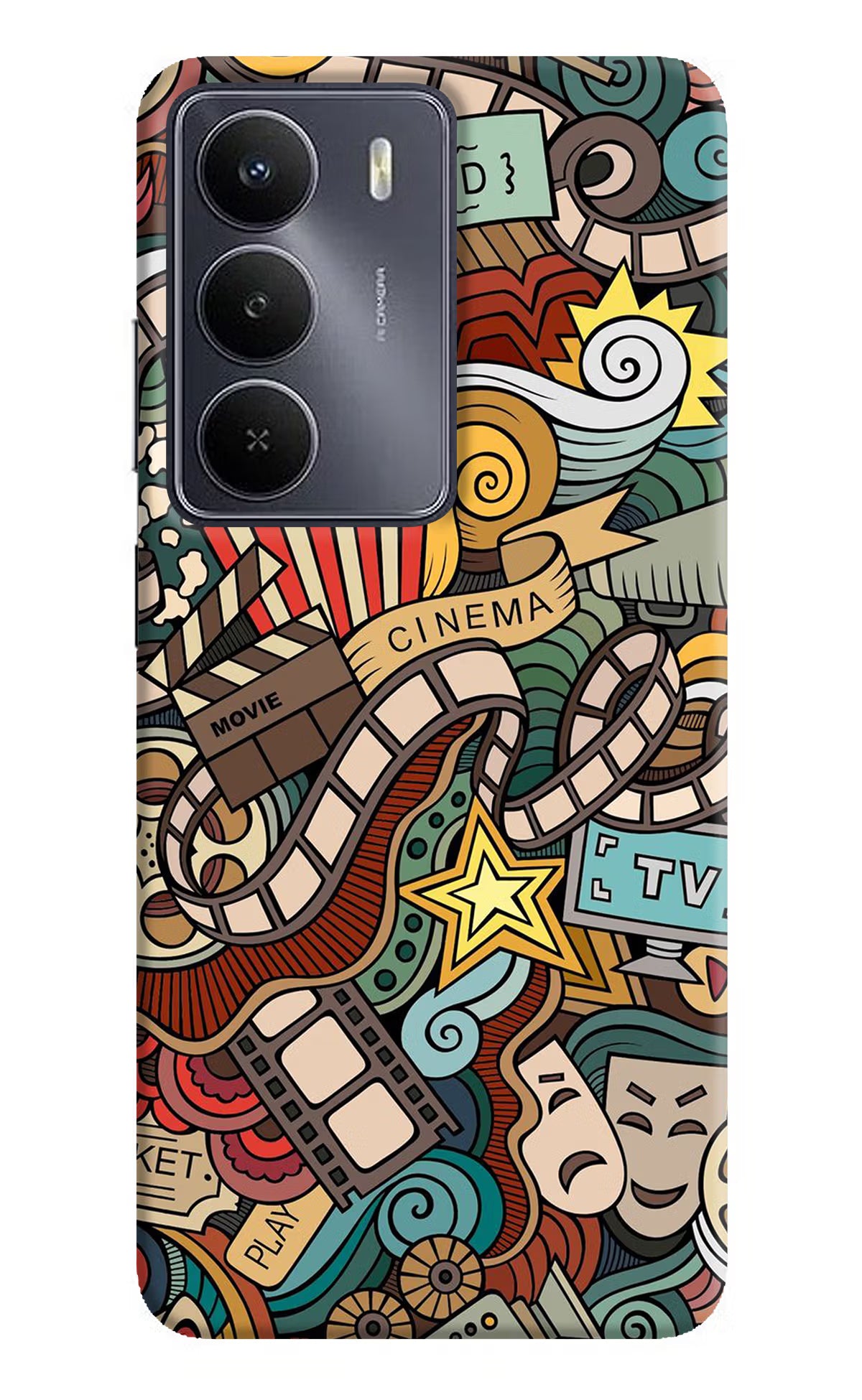 Cinema Abstract Realme Narzo 80 Lite 5G Hard Case Back Cover by Casekaro