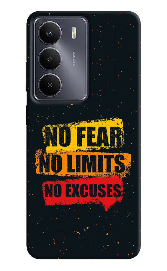 No Fear No Limits No Excuse Realme Narzo 80 Lite 5G Hard Case Back Cover by Casekaro