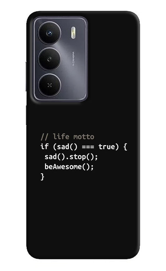 Life Motto Code Realme Narzo 80 Lite 5G Hard Case Back Cover by Casekaro