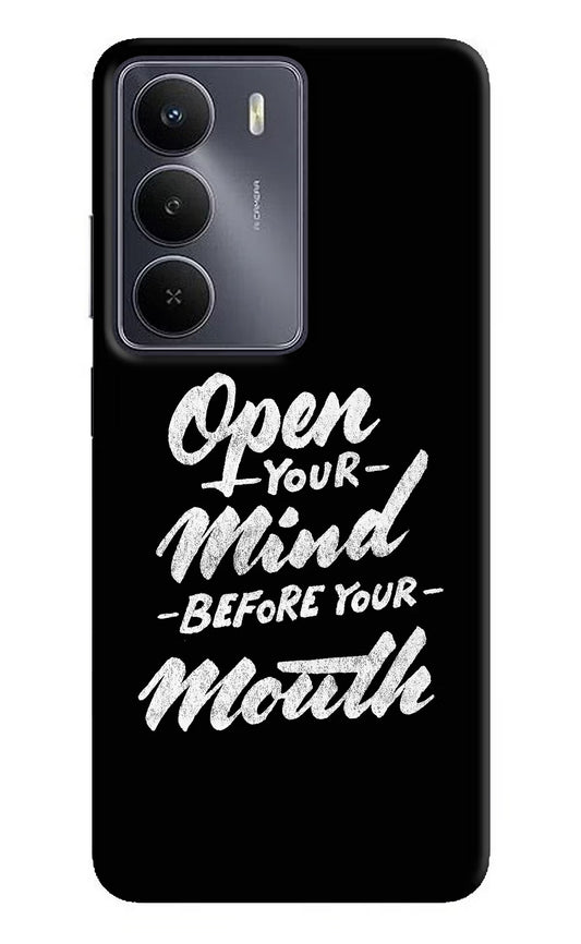 Open Your Mind Before Your Mouth Realme Narzo 80 Lite 5G Hard Case Back Cover by Casekaro
