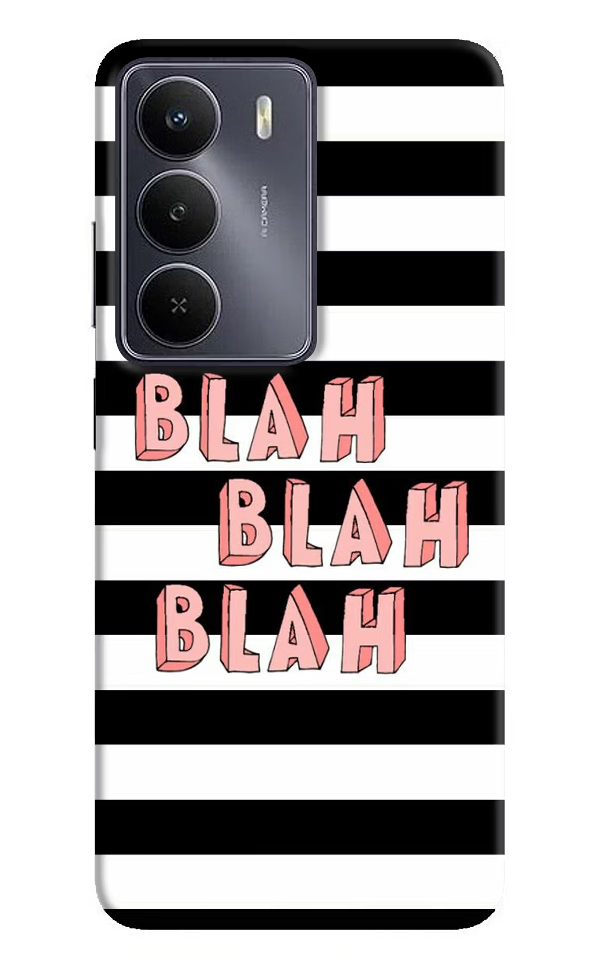 Blah Blah Blah Realme Narzo 80 Lite 5G Hard Case Back Cover by Casekaro