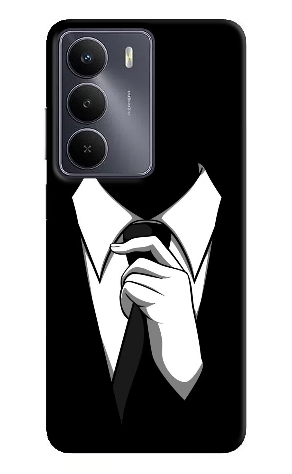 Black Tie Realme Narzo 80 Lite 5G Hard Case Back Cover by Casekaro