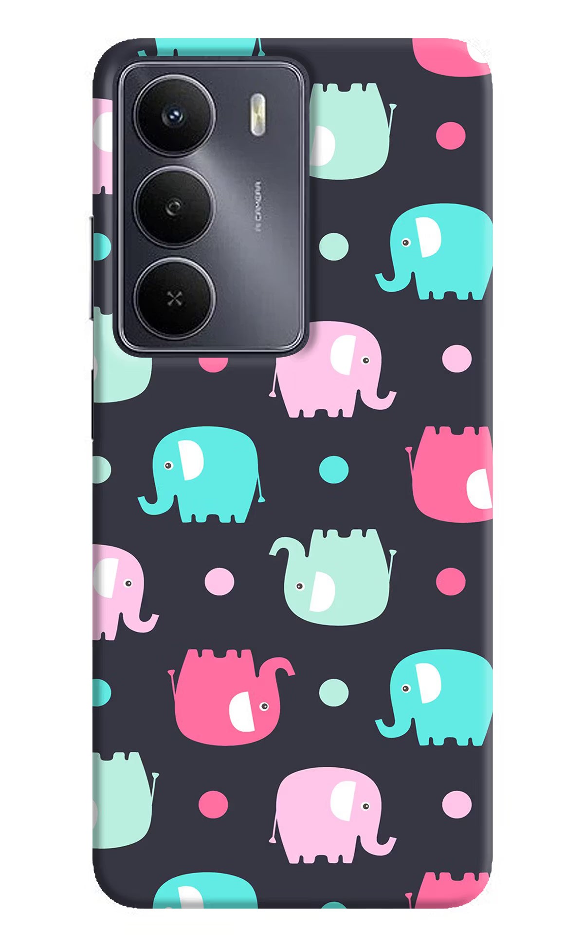 Elephants Realme Narzo 80 Lite 5G Hard Case Back Cover by Casekaro