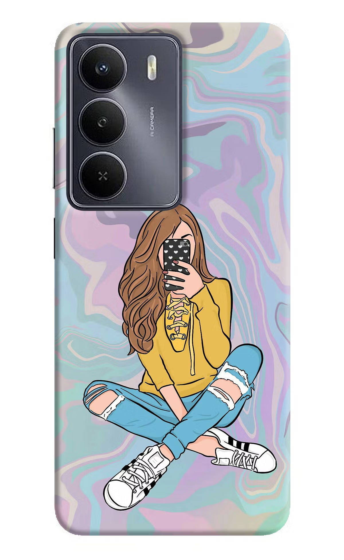 Selfie Girl Realme Narzo 80 Lite 5G Hard Case Back Cover by Casekaro