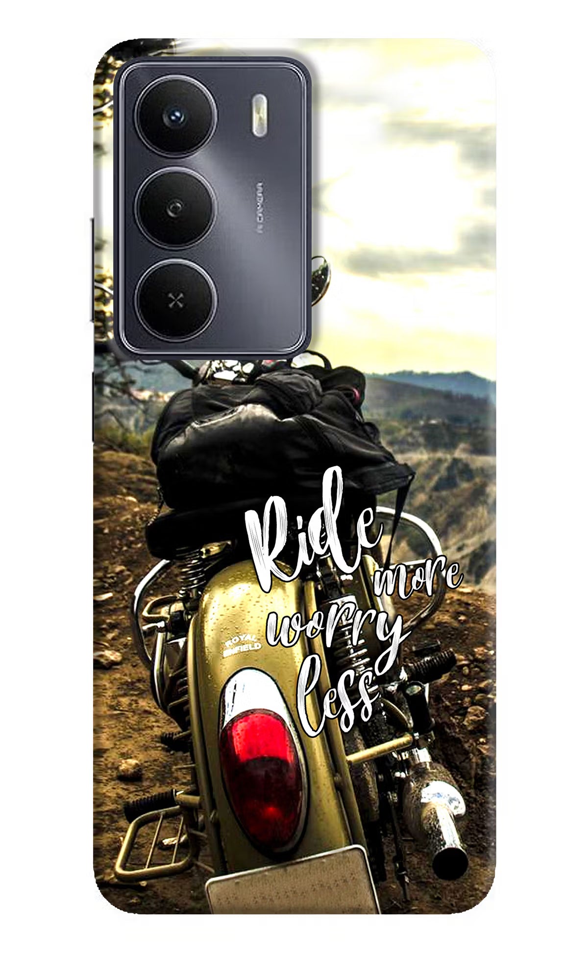 Ride More Worry Less Realme Narzo 80 Lite 5G Hard Case Back Cover by Casekaro