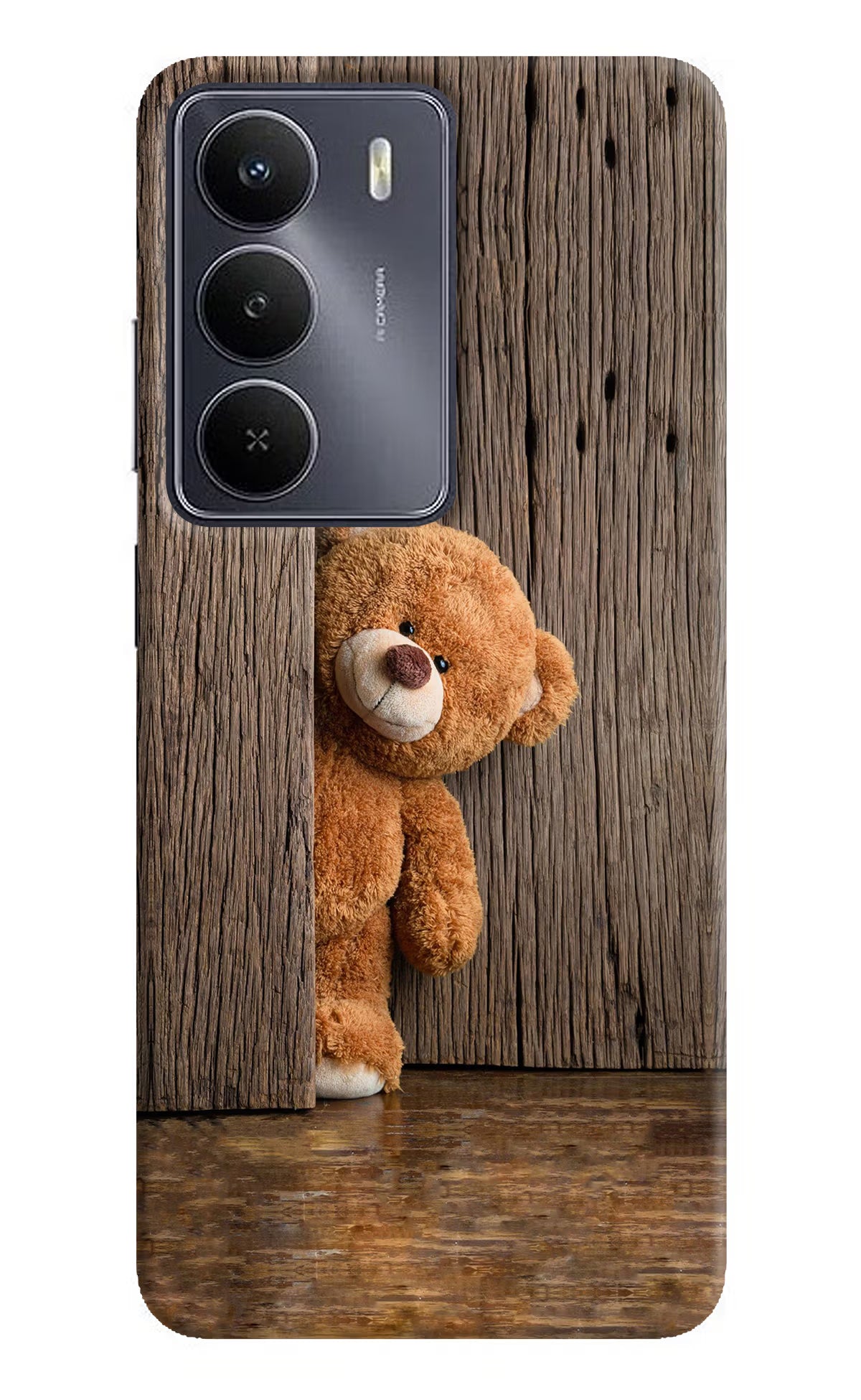 Teddy Wooden Realme Narzo 80 Lite 5G Hard Case Back Cover by Casekaro