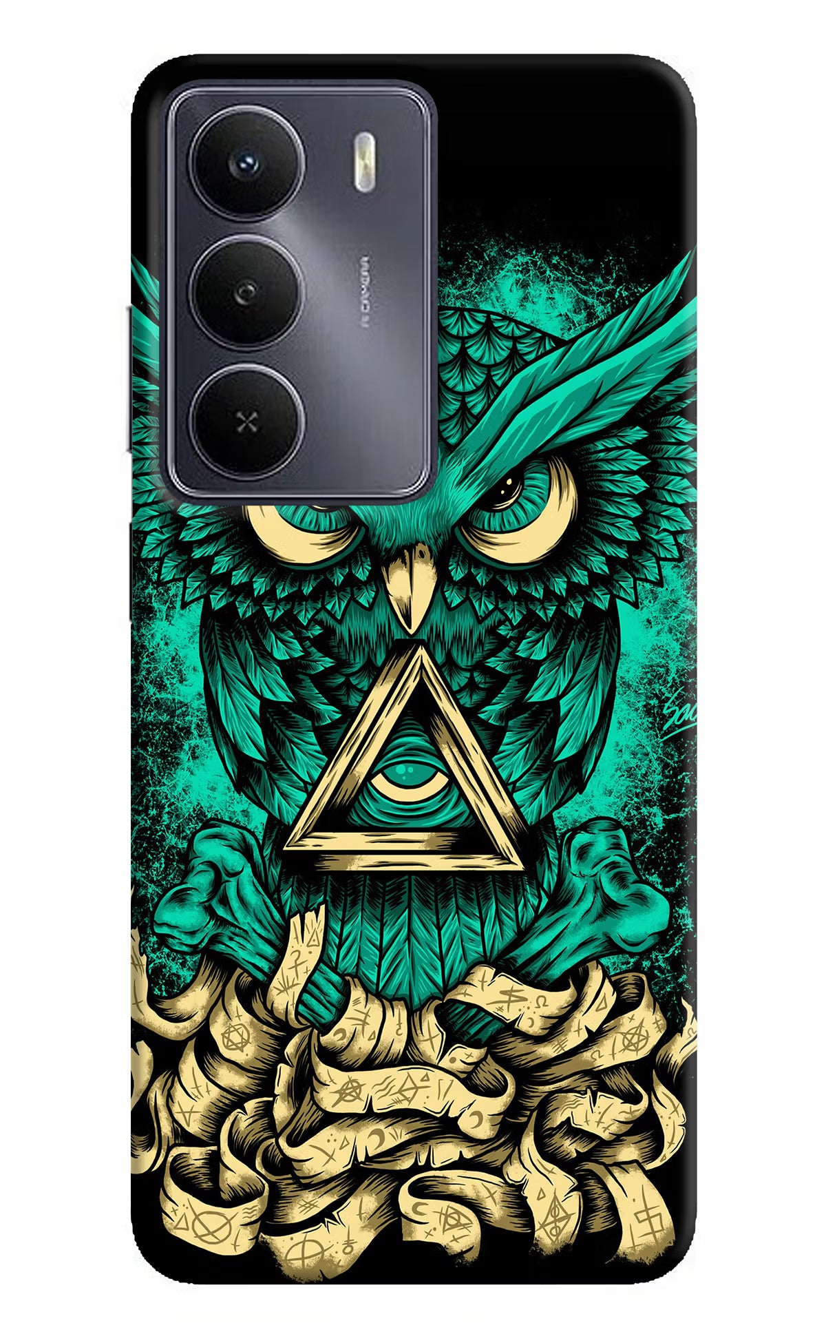Green Owl Realme Narzo 80 Lite 5G Hard Case Back Cover by Casekaro