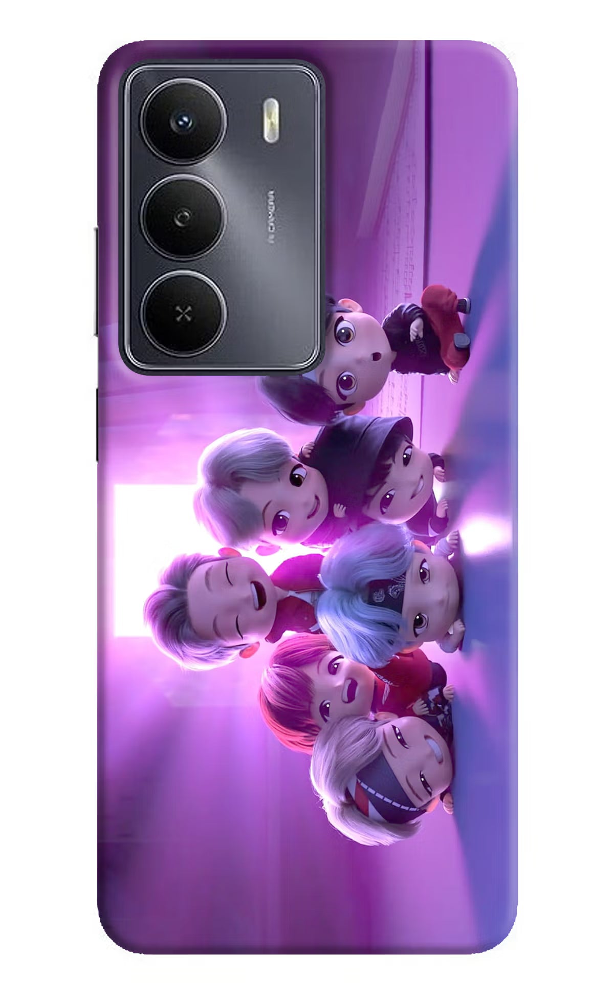 BTS Chibi Realme Narzo 80 Lite 5G Hard Case Back Cover by Casekaro
