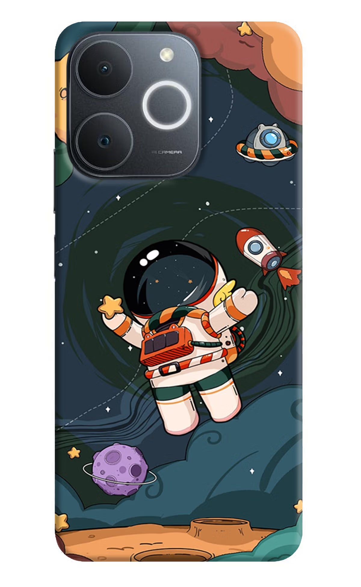 Cartoon Astronaut Realme Narzo 80 Lite 5G Back Cover
