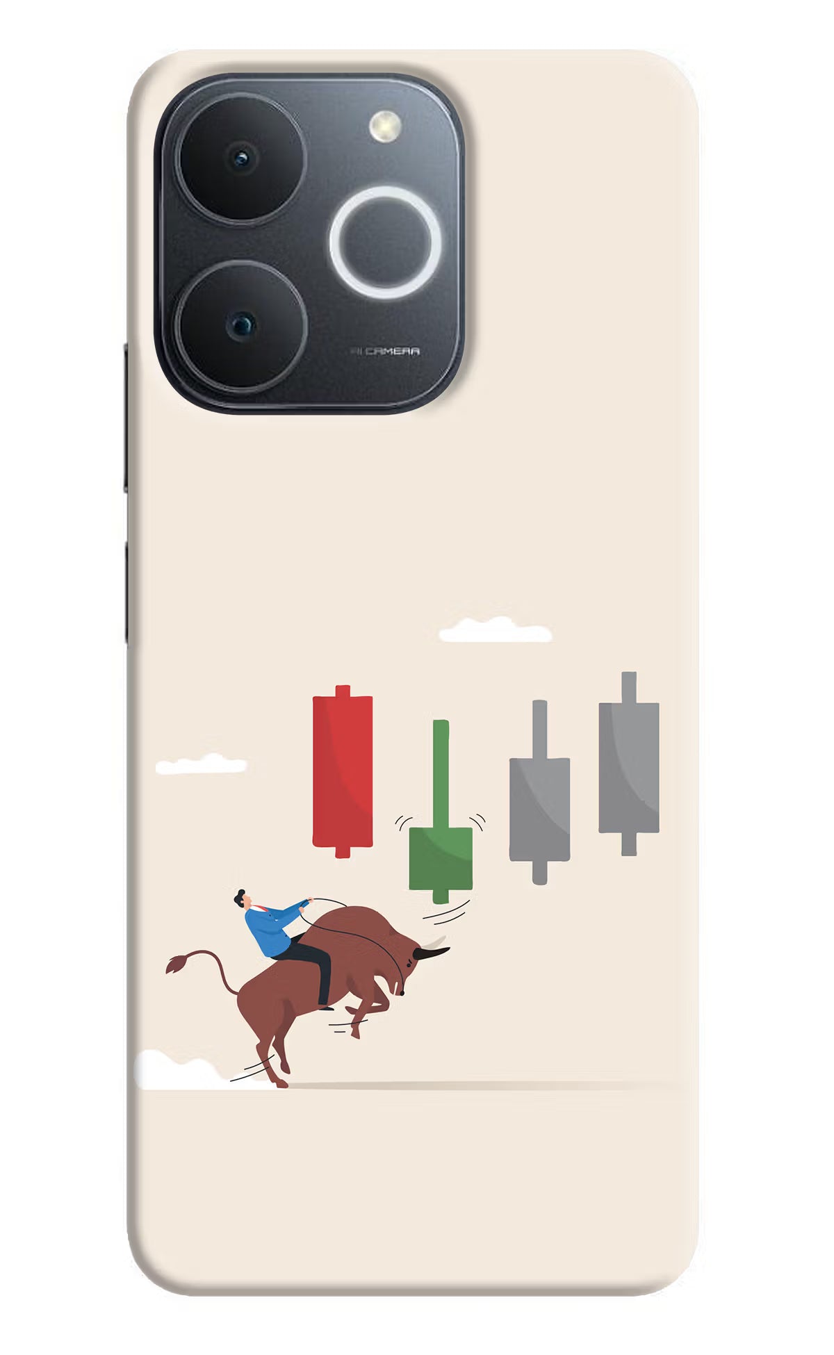 Bull Trading Momentum Realme Narzo 80 Lite 5G Back Cover