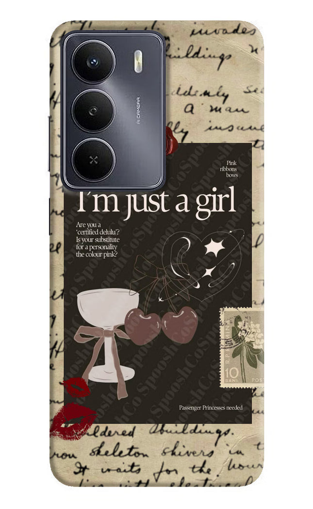 I am just a girl Realme Narzo 80 Lite 5G Hard Case Back Cover by Casekaro
