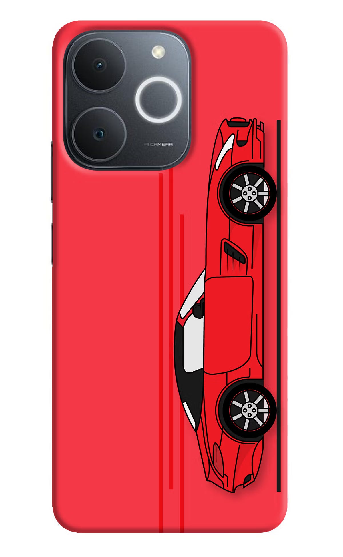 Red Velocity Realme Narzo 80 Lite 5G Back Cover